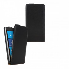 HUSA NOKIA LUMIA 930 DIN PIELE NEAGRA MODEL FLIP SLIM TOC CU INCHIDERE MAGNETICA SI CLAPETA CU ACCES LA FUNCTIILE TELEFONULUI CALITATE GARANTATA foto