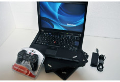 LAPTOP LENOVO THINKPAD T400 PROCESOR P8400 2.26 GHZ RAM 3 GB HDD 160 GB WIFI BLUETOOTH CAMERA WEB JOYSTICK PENTRU JOCURI CADOU foto