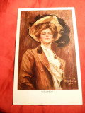 Ilustrata Femeie , semnat Boileau 1904 - Tomorrow