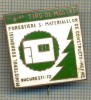 1821 INSIGNA -MINISTERUL ECONOMIEI FORESTIERE SI MATERIALELOR DE CONSTRUCTII - MEFMC- BUCURESTI &#039;72 -AL 6-LEA TARG DE MOSTRE -starea care se vede