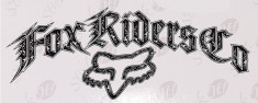 Fox Riders_Sticker Auto_Moto_MDEC-009-Dimensiune: 25 cm. X 12.5 cm. - Orice culoare, Orice dimensiune foto