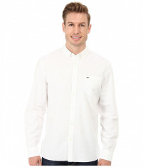 barbati Lacoste L/S Washed Oxford Solid Woven Shirt | 100% original | Livrare cca 10 zile lucratoare | Aducem pe comanda orice produs din SUA foto