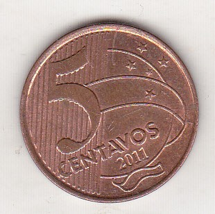 bnk mnd Brazilia 5 centavos 2011 , personalitati foto