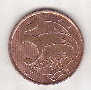 bnk mnd Brazilia 5 centavos 2011 , personalitati