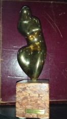 MARCEL GUGUIANU - TORS - BRONZ: H = 18 cm + 6 cm SOCLU foto