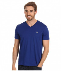 barbati Lacoste S/S Pima Jersey V-Neck T-Shirt | 100% original | Livrare cca 10 zile lucratoare | Aducem pe comanda orice produs din SUA foto