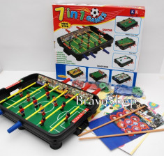 Joc interactiv 7 in 1 cu fotbal, biliard, basket etc. / Joc fotbal 7 in 1 pentru copii foto