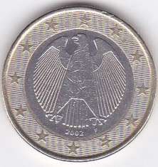 Moneda Germania 1 Euro 2002F - KM#213 XF foto