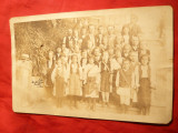 Fotografie -Copii in Costume Nationale - la Ocna Sibiului , cu stamp. fotografului