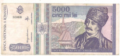 bancnota-Romania-5000 lei 1993 foto