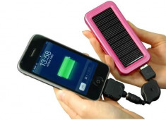 Incarcator solar universal pentru telefon, incarcare rapida, USB foto