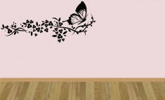 Fluturas_Tatuaj De Perete_Sticker Decorativ_WALL-032-Dimensiune: 50 cm. X 22 cm. - Orice culoare, Orice dimensiune foto