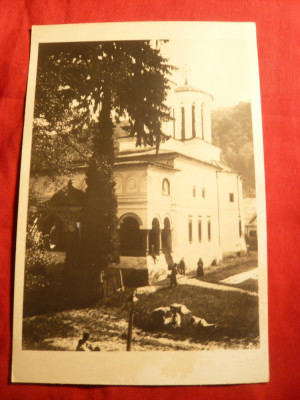 Ilustrata - Manastirea Horezu - Biserica , interbelica foto