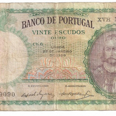 PORTUGALIA 20 ESCUDOS 1959 F