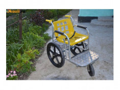 Carucior persoane cu handicap , Cadru metalic (aluminiu) foto
