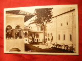 Ilustrata - Curtea Manastirii Horezu - interbelica