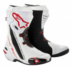 Cizme Strada Alpinestars Racing Supertech R White/Red foto