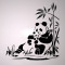 Panda_Tatuaj De Perete_Sticker Decorativ_WALL-019-Dimensiune: 35 cm. X 31.8 cm. - Orice culoare, Orice dimensiune