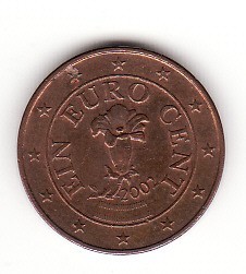 Austria 1 eurocent 2002 foto