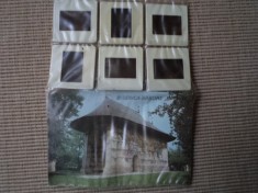 biserica arbore set 6 diapozitive diapozitiv color foto manastire RSR anii &#039;80