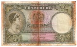 LUXEMBURG 50 FRANCI FRANCS ND(1944) UZATA