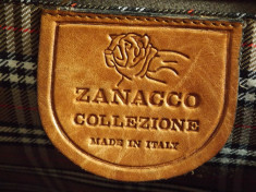 geanta originala ZANACCO, made in Italy, piele piton, pret 299 ron (foarte rara) foto
