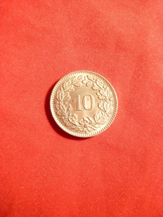 Moneda 10 rap. 1926 Elvetia , Cu-Ni , cal.NC