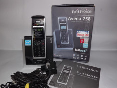Telefon fix de tip dect wirelles fara fir ISDN - Swissvoice Avena 758 - ecran color - robot telefonic digital foto