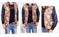 Vesta tip ZARA Philipp Plein - vesta slim fit - vestau fashion - vesta barbati - CALITATE GARANTATA - cod produs: 3044 foto