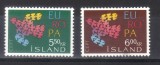 ISLANDA 1961, EUROPA CEPT, serie neuzata, MNH