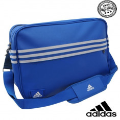 Geanta Adidas Enamel Medium Messenger Bag , Originala , Noua , Albastra - Import Anglia - Dimensiuni W42cm x H28cm x D12cm foto