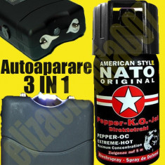 ELECTROSOC SPRAY LANTERNA autoaparare + husa BONUS foto