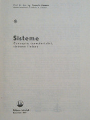 C. PENESCU - SISTEME ~ Concepte, caracterizari, sisteme liniare ~ foto