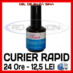 BASE GEL SINA 14ML - GEL DE BAZA - MANICHIURA UNGHII FALSE GEL UV, FRENCH - PRET MINIM, CALITATE GARANTATA foto