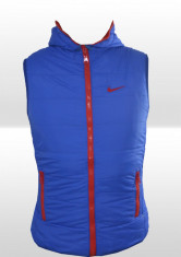 Vesta Nike - Albastra cu rosu - M L XL - Model nou de fas - Cambrata - cu gluga foto