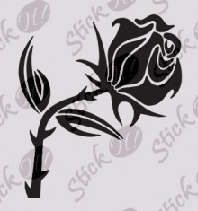 Trandafir_Tatuaj de perete_Sticker diverse_DIV-155-Dimensiune: 35 cm. X 31.5 cm. - Orice culoare, Orice dimensiune foto