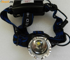 Lanterna de cap LED Cree XML-T6 Frontala cu Lupa foto