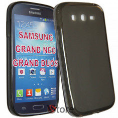 HUSA GALAXY GRAND NEO I9060 I9062 DUAL SIM SAMSUNG NEAGRA SEMI TRANSPARENTA SILICON TPU CU ACCES LA FUNCTIILE LUI+ folie ecran + LIVRARE GRATUITA foto