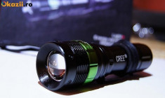 Lanterna Profesionala Power Style cu Zoom Led si Acumulator Flux luminos: 180 Lumeni (5 w) foto