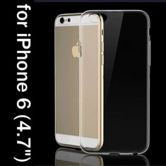 Husa silicon transparenta subtire Iphone 6 4,7" + folie protectie ecran