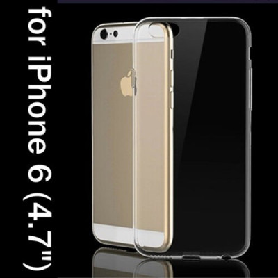 Husa silicon transparenta subtire Iphone 6 4,7&amp;quot; + folie protectie ecran foto