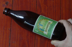 Sticla de bere din perioada comunista - Eticheta originala - Bere Banovita !!! foto