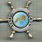 ATAM2001- Breloc 112, pentru colectionari - CORFU - GREECE - INSULA CORFU, GRECIA -ARE FORMA DE TIMONA CU MEDALION ROTATIV -starea care se vede