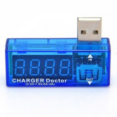 Masurator masoara USB de Putere Curent si Voltaj Tester Incarcator Test Mobile Power Current Analyzer foto