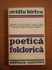 POETICA FOLCLORICA de OVIDIU BARLEA 1979 foto