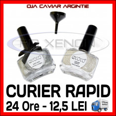 SET OJA ARGINTIE CU PERLE CAVIAR COCO - MANICHIURA UNGHII - PRET MINIM foto