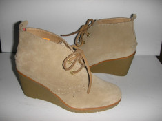 Botine SPERRY TOP SIDER originale noi piele intoarsa talpa ortopedica comode 36 foto