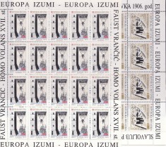 CROATIA 1994 EUROPA CEPT FOARTE RARE IN COLI COTA MICHEL 120 EURO foto