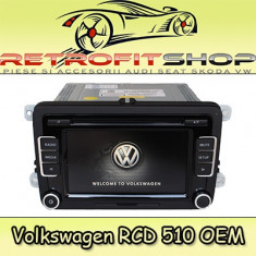 NOU Unitate RCD510 Originala CD Mp3 RCD 510 VW Passat B6, CC, B7, Golf 5 V, Golf 6 VI, Jetta, Eos, Tiguan Touran RCD510 foto