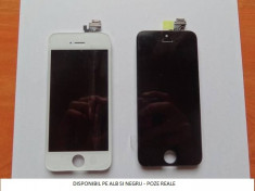 LCD ECRAN TOUCHSCREEN PENTRU IPHONE 5S ALB-NEGRU foto